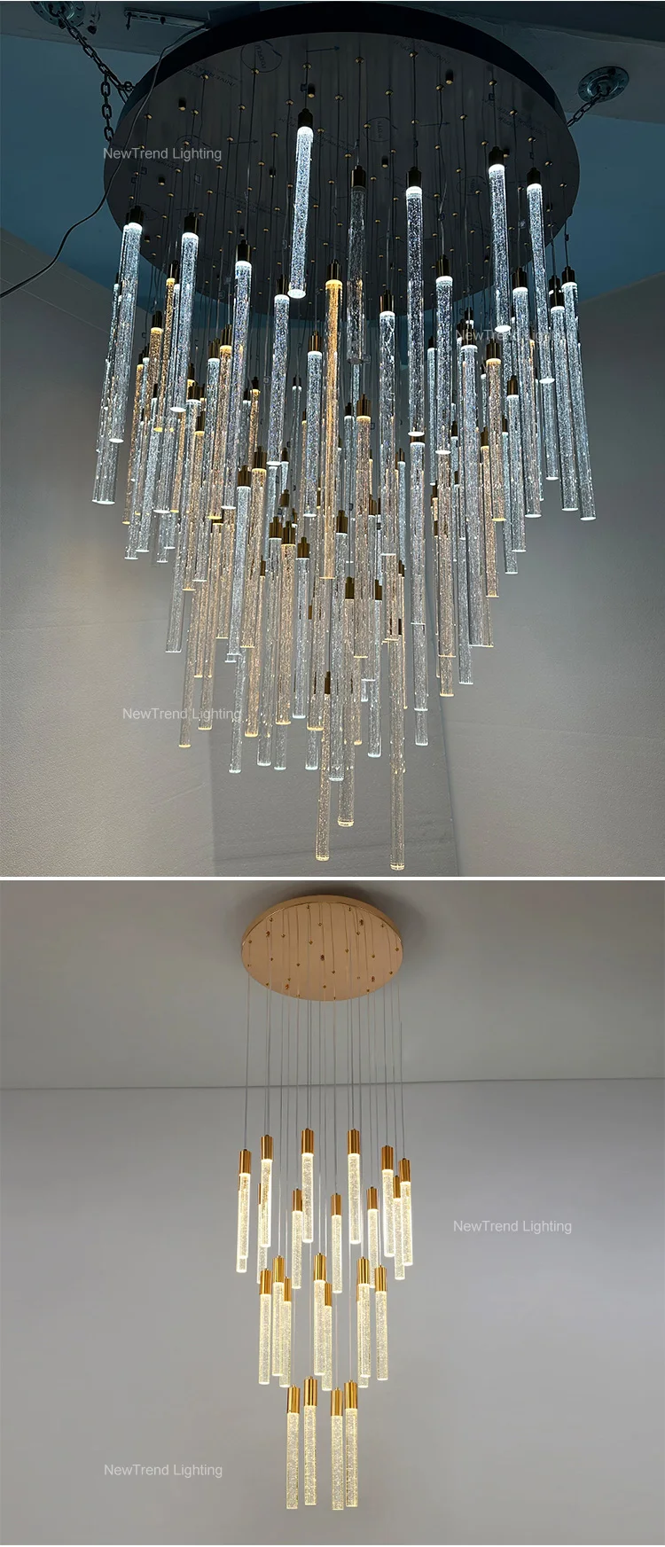 CPL-361 Custom Large Indoor Decoration Pendant Light Hotel Lobby Villa Staircase Luxury LED Chandelier details