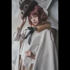 Cape Autumn And Winter Rice Retro White Word Wool Mixed Fabric Cape