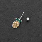 Earring Earrings Wholesale Silver Plated Earring Brass Pineapple Earrings Jewelry Fashion Girl Stud Earrings