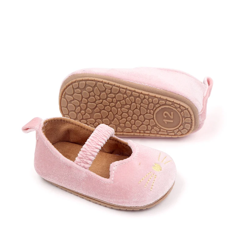 New Arriving Spring and Autumn Cartoon Cat Head Soft Bottom Non-slip Baby Prewalker Shoes manufacture
