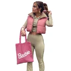 Vest Women 2021 New Fashion Womens Pink Green Short Jacket Vest Suit Vest Women Double-wear Waistcoat