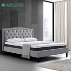 Free Sample Wholesale Beds Luxury Dormitory Hotel Room King Size Bedroom Furniture Fabric Bed Frame Modern Double Bed