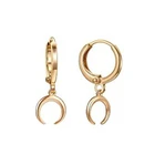 Hoops Trendy Fashion Jewelry Making Hoops Gold Filled Dangle Earring Stainless Steel Zircon