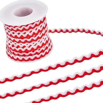 Wave Bending Fringe Trim Rick Rack Trim Woven Braided Fabric Ribbon for DIY Sewing Crafts Wedding