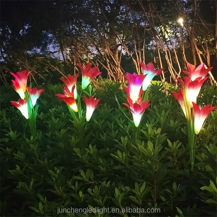 LED Solar Lily Flower Home Decorative Garden Decoration Lawn light