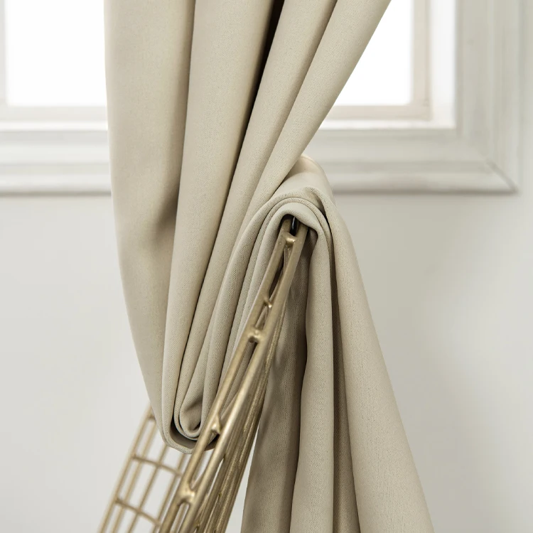 Wholesale 100% polyester european gold simple window curtains for the living room