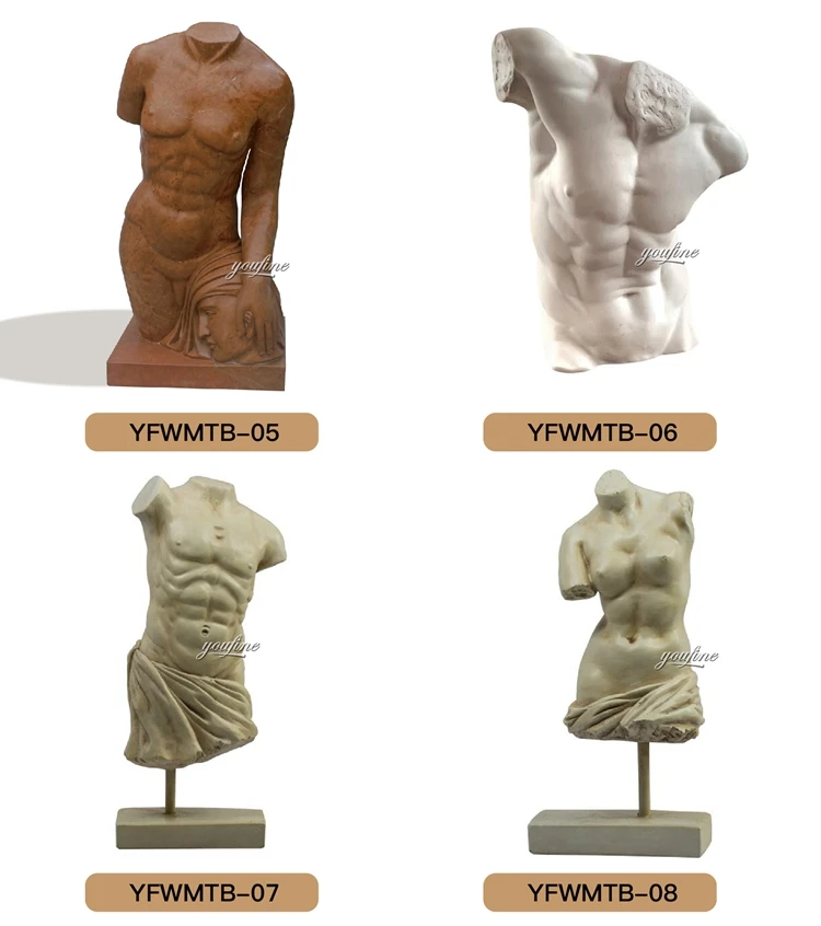 Roman Torso Marble Statue