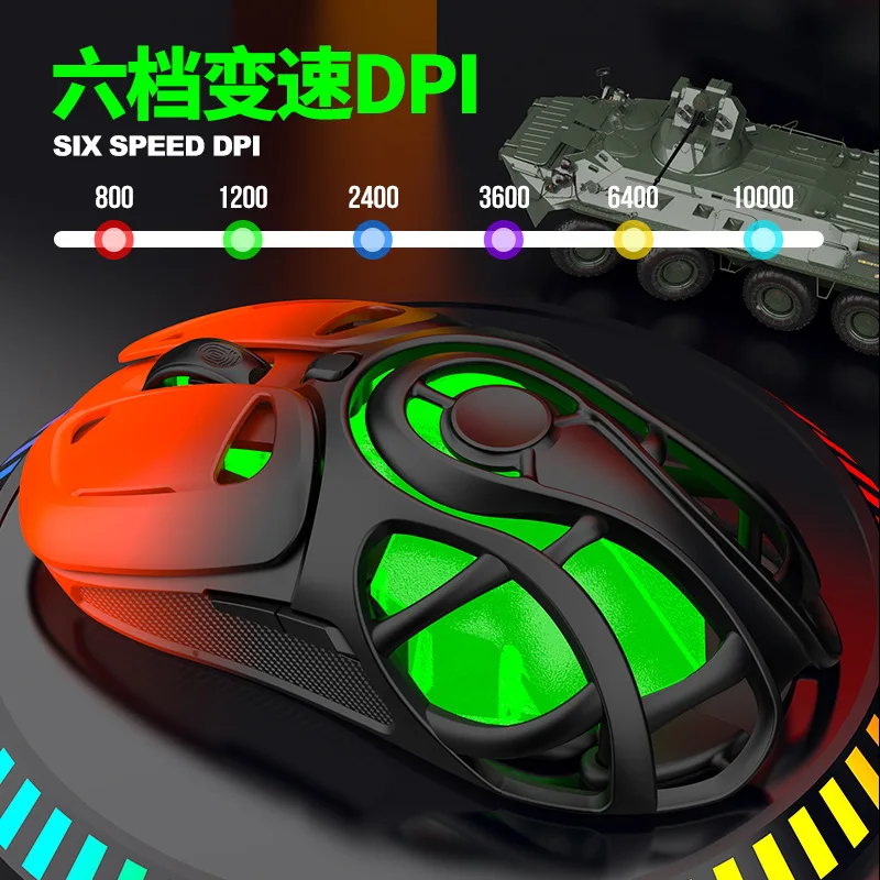 Souris gaming Razer Viper X10 sans fil 2,4 GHz, 6 boutons, design ajouré, capteur photoélectrique, légère (59 g).