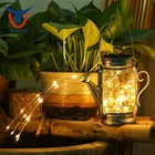Party Lights 2 Pack Led Solar Hanging Solar Lanterns Garden Decor Outdoor Lights Mason Jars Lights For Patio Party