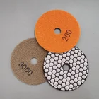Piece 7 Piece Set Diamond Polishing Pads 4 Inch Wet/dry Set For Granite Concrete Marble