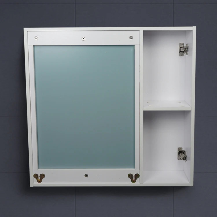 Hot Selling Modern European Single Door Wall Mounted Bathroom Vanity Mirror Cabinet MDF Material for Home or Hotel Use factory