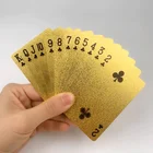 Poker Custom Printing Plastic Plated Gold 24K Foil Luxury Poker Cards With Metal Case