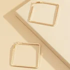 Large Earrings Earrings Simple Geometric Irregular Large Earrings Women's French Retro Diamond Metal Earrings