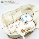 Diaper Bag Travel Foldable Diaper Mommy Backpack Bag With Changing Station Bassinet Bed Black