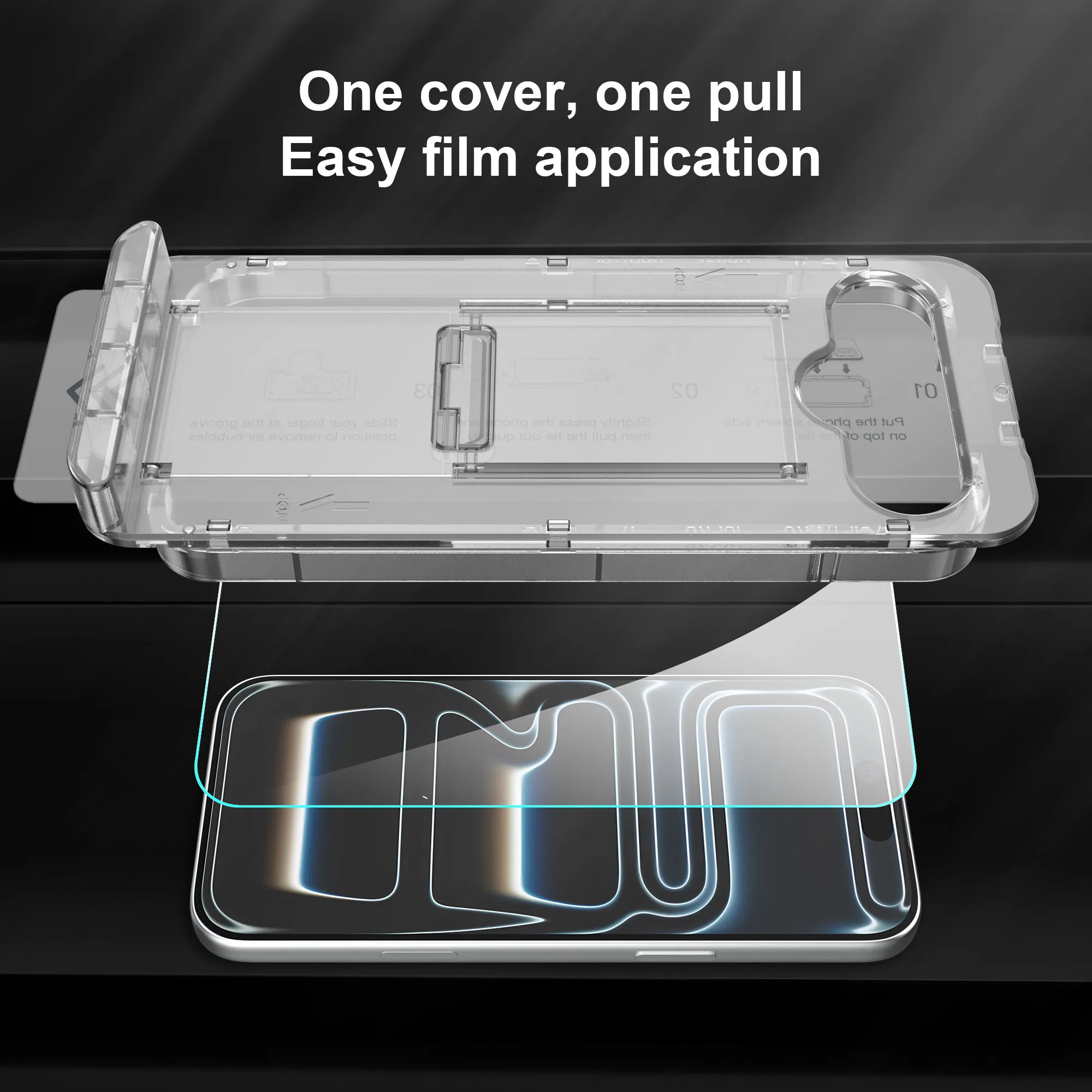 product laudtec kickstand tray for tempered glass phone screen protector film easy installation holder for iphone 17 air pro max sjk1107-4