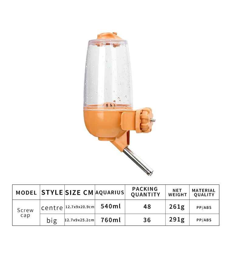 New Design Hot Products Dog Cage Hanging Drinking Fountain Pet Water Bottle supplier
