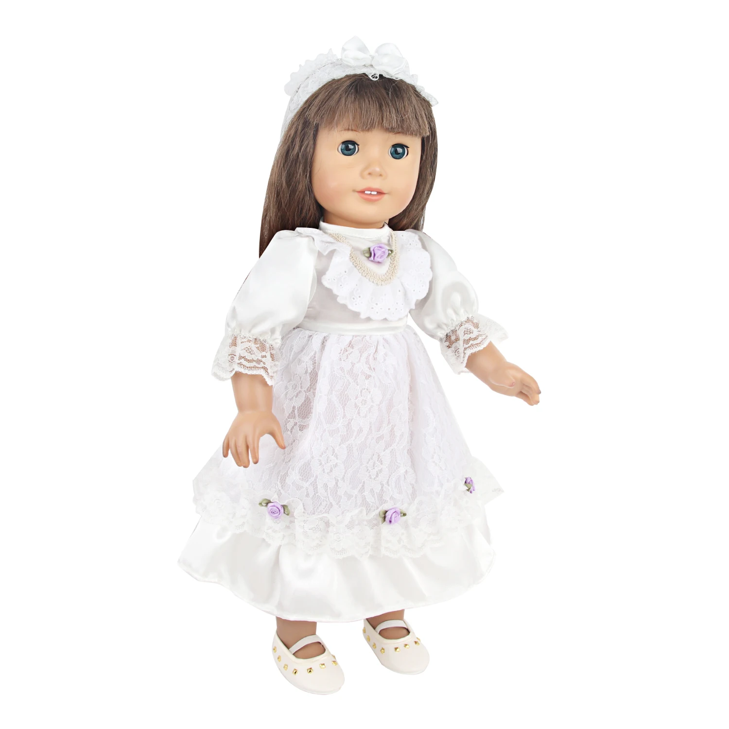 New Baby Doll Clothes Doll white Lace skirt For 45cm Baby Dolls
