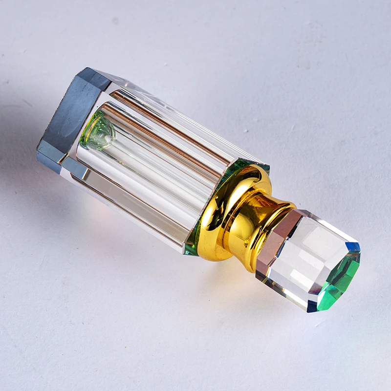 product small bridge new products wholesale square pillar small glass empty bottle 3ml 12ml elegant customizable crystal perfume bottle-5