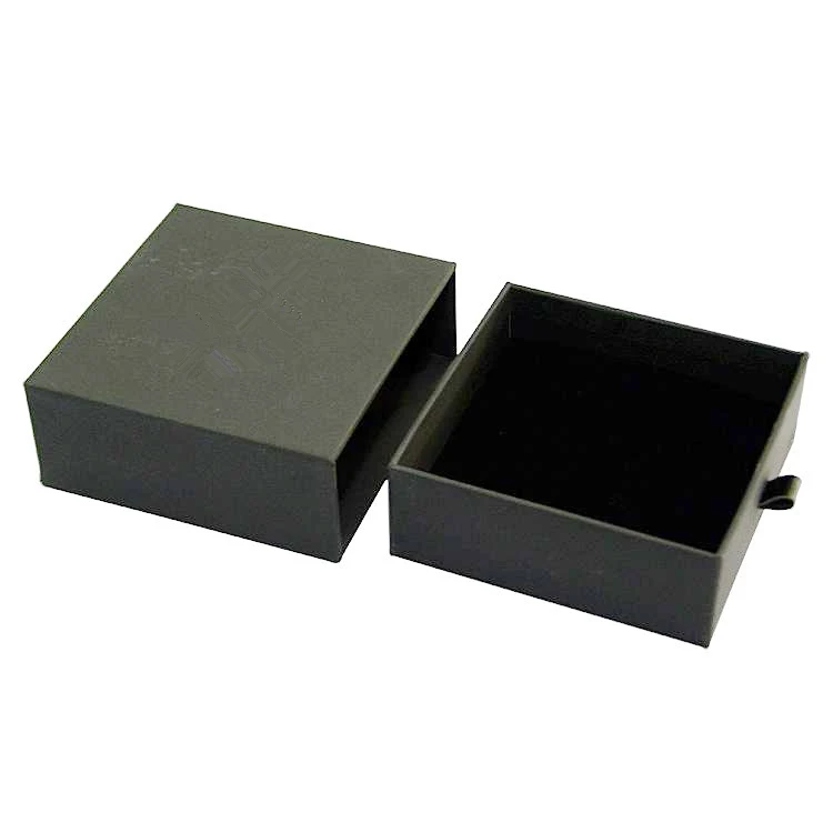 matte black gift box and packaging with hot stamping logo