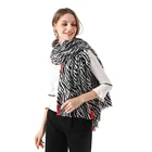 Design Scarf New Design Printed Zebra Stripes Spring Polyester Scarf For Women