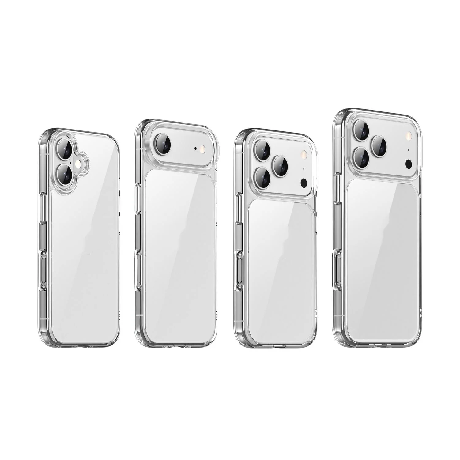 product new high crystal clear hard pc tpu hybrid mobile phone case for iphone 17 air transparent shockproof for iphone 15 16 17 pro max-6