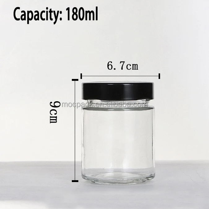 product glass jars food grade jam bottle glass jar straight sided clear glass candle jar with lid-29