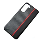 Case Samsung Samsung Luxury Carbon Fiber Grain PU Leather Skin TPU Bumper Phone Case For Samsung Galaxy S21 Plus