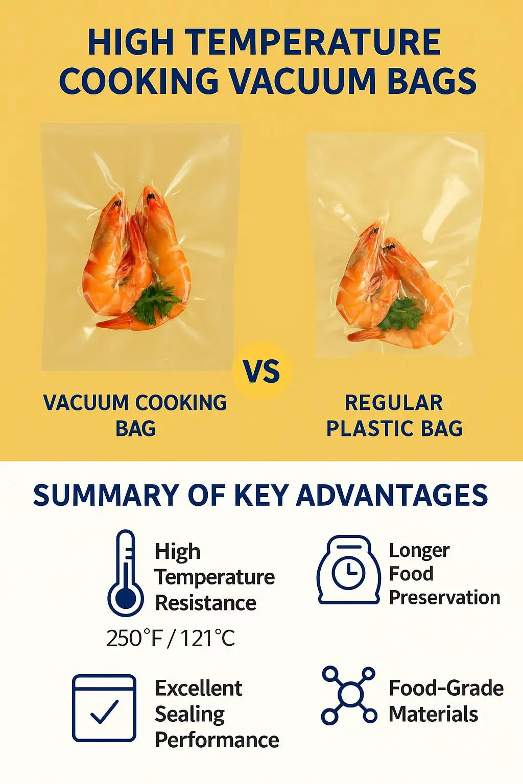 Custom Transparent Frozen Food Storage Sealer Pouch Smooth Mylar Vacuum Seal Bags for Chicken Meat Packing Plastic Packaging - detail 7