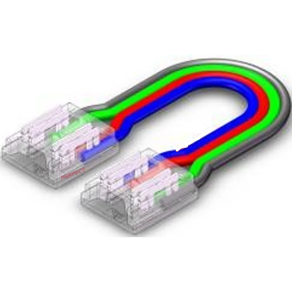 Cob Rgb Led Connector Strip To Strip Connection 4pin 10mm Ip20 Rgb Cob Led  Strip Connector - Buy Rgb Cob Led Strip Connector,4 Pin 10mm Led Connector  Rgb Cob Connector,Rgb Dream Color