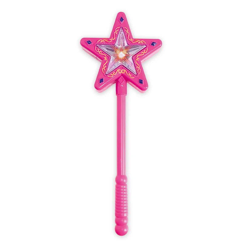 Star shape glow sticks light music girl pleasure toys for kid magic led stick wand