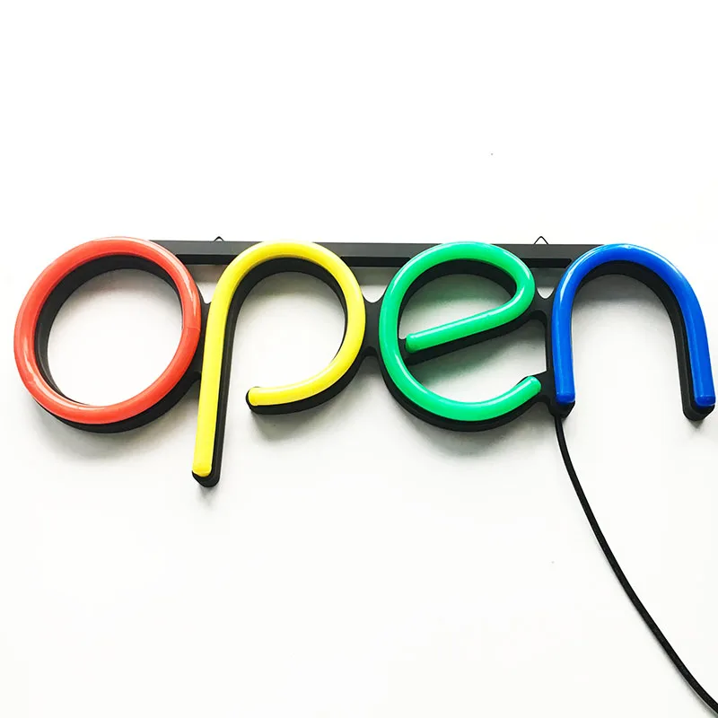 Bright LED Open Sign with ON & Off... Vertical LED Neon Open Sign for Business 