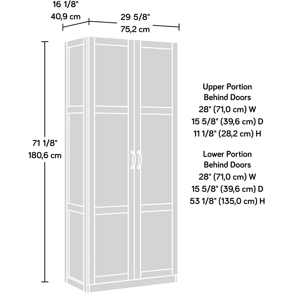 Modern 4-Shelf Tall White Wood Storage Cabinet with 2 Doors for Living Room supplier
