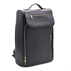Custom Fashion High End Back Pack Leisure Woven Vegan Leather Backpack For Outside