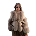 Fur Coat 2021 Hot Selling Winter Thick Warm Fur Jacket Women Real Leather Fox Fur Coat