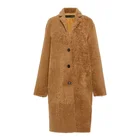 Coats Top Manufacturers Wholesale Brown 100% Lamb Real Fur Long Thick Coats For Women