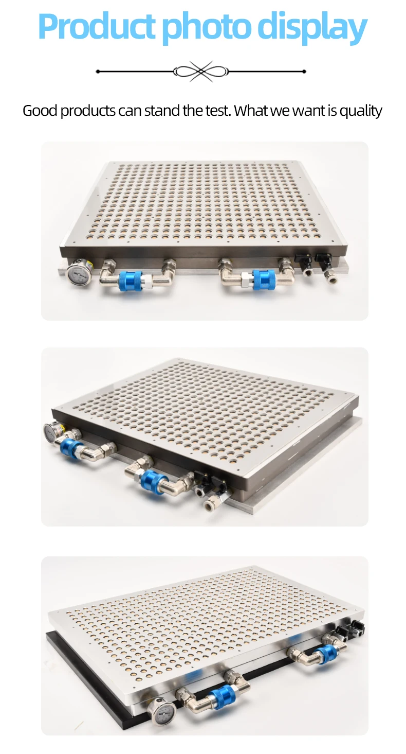الحفاظ على الضغط التلقائي طاولة هوائية باستخدام الحاسب الآلي فراغ ظرف مغناطيسي للتركيبات الهوائية الصناعية تفاصيل 500*400 مللي متر