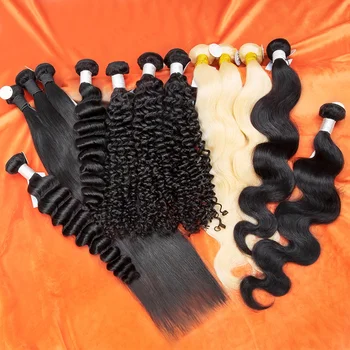 100% straight 613 brazilian human hair bulk weave bundle cheap peruvian deep wave bundles 12a wholesale real hair