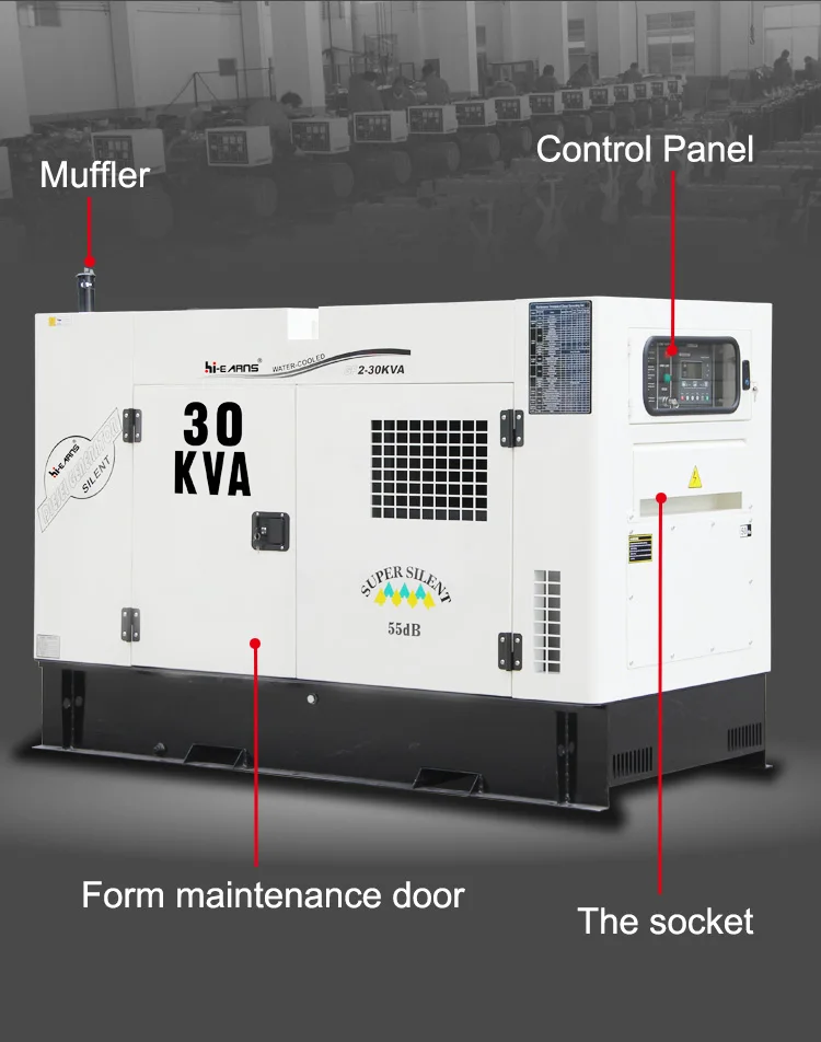 GF2-15KVA Water Cooled diesel Generator Silent Type 12KW