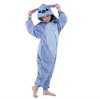 Blue Kids Stitch Kigurim Pajamas Cartoon Onesie With Good Price Donkey Pajamas Kids Cartoon Pajamas
