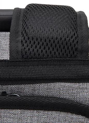 product multifunctional expandable water resistant mesh and visible pvc design pet carrier bag with wheel soft sided comfort travel-61