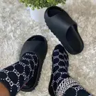 Unisex Black Custom Unisex Sunmmer Outdoor Sandals Women EVA Yeezy Slides Indoor Black Mens Yeezy Slides
