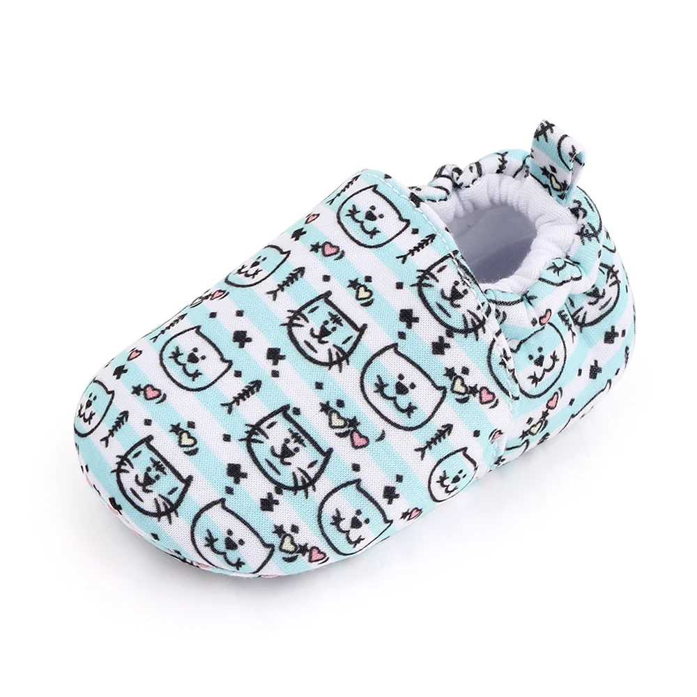 Spring and Autumn 0-1 Year Old Baby Cartoon Pattern Soft Sole Non-slip Toddler Cotton Shoes factory