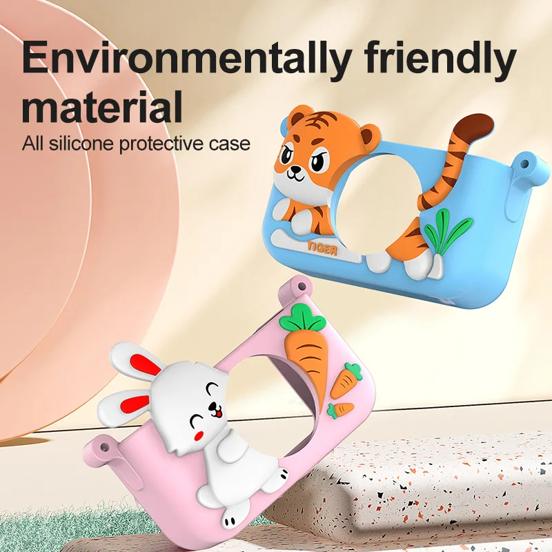 儿童相机1080p高清儿童数码摄像机内置游戏可爱卡通迷你相机礼品玩具