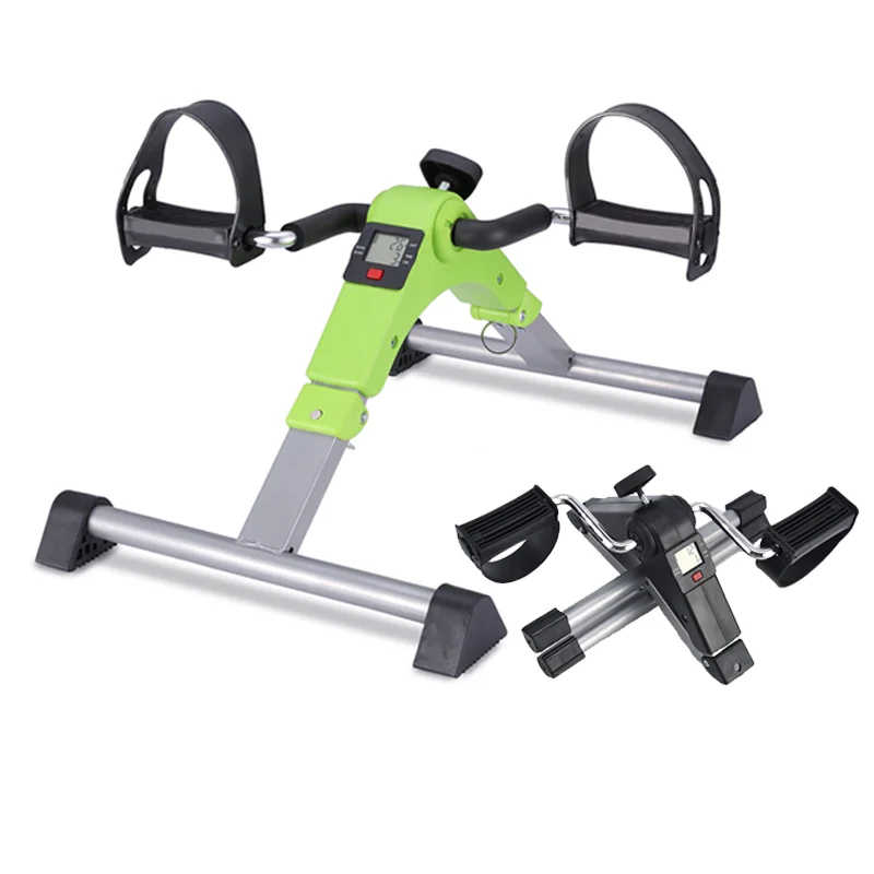 Foldable Under Desk Stationary Exercise Bike Arm Leg Foot Pedal