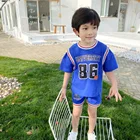 Summer Boys Wholesale Price Colourful 100% Cotton Summer Breathable Short Sleeve Set Boys