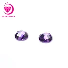CZ Zircon Round Checker Cut Violet Colour Stones For Sale