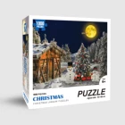 Cartoon Wholesale Safety Material Cartoon Snowman Christmas Paper Jigsaw Puzzle 300/500/1000 Pieces