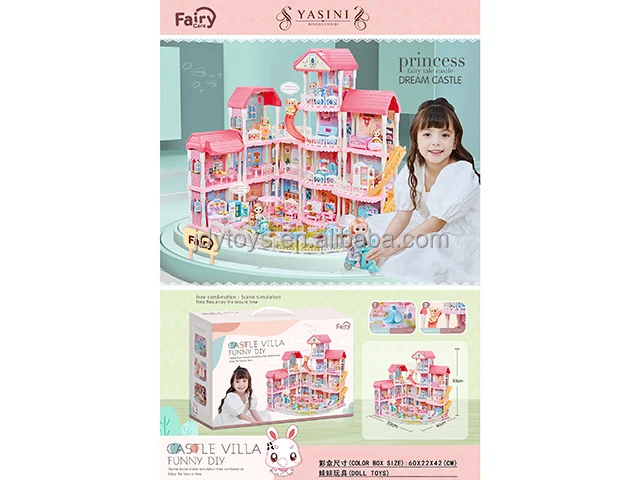 buy diy castle villa toys,play set toys,girl gift product on