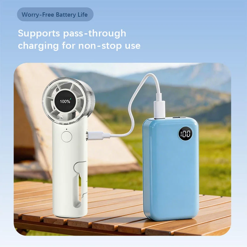 Handheld Fan, 2000mAh, USB, Portable, LED - detail 4