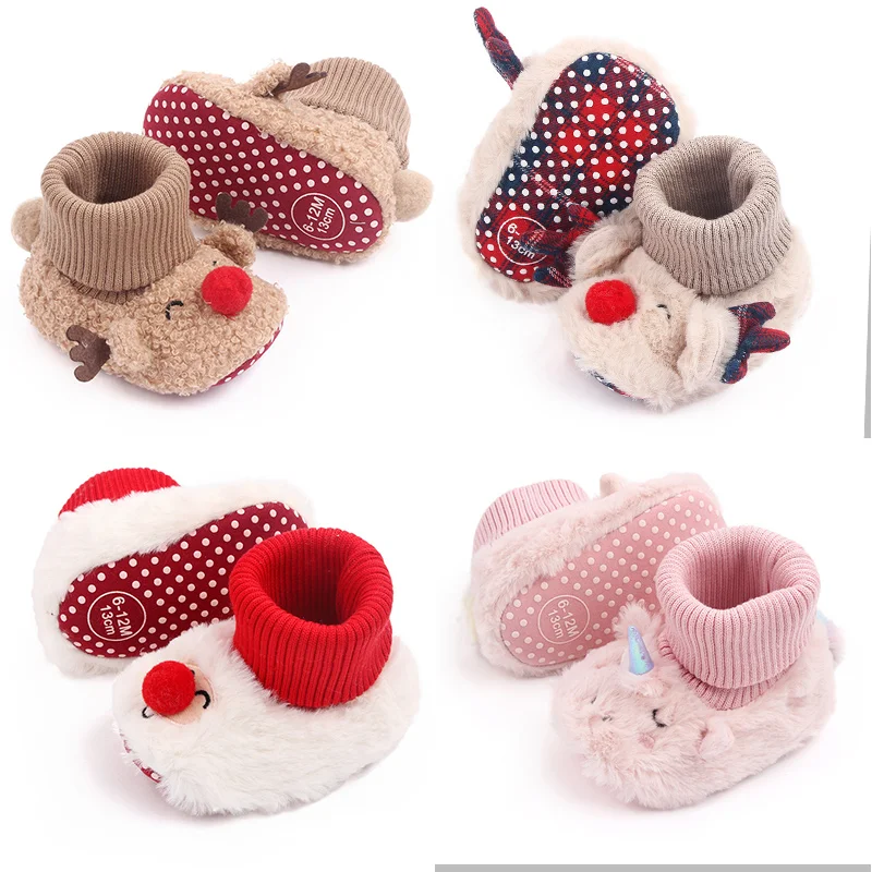 New Arrival 2022 Christmas Style Baby Toddler Infant Newborn Shoes Booties manufacture